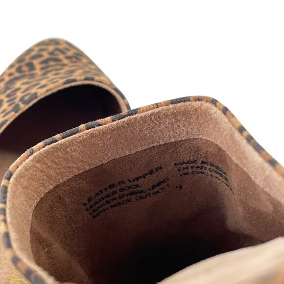 Seychelles Leopard Print Mule Slides Size 8.5 Festival Western Rodeo - Picture 10 of 10